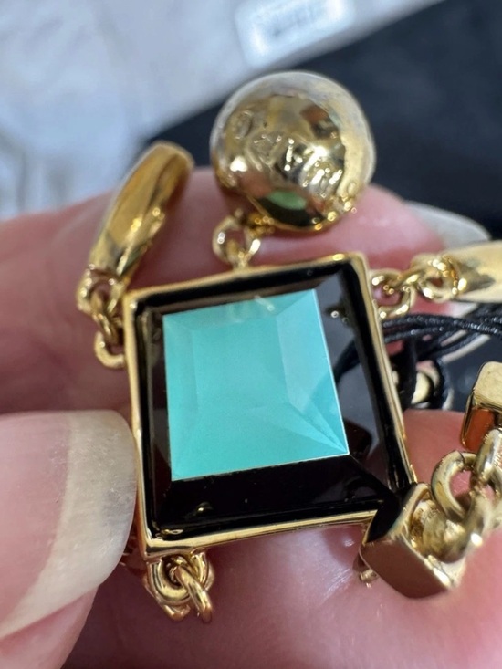 Marc By Marc Jacobs Stacked Block Figure Dusty Jade Green Ring/Size  8 -NWT - Picture 3 of 11